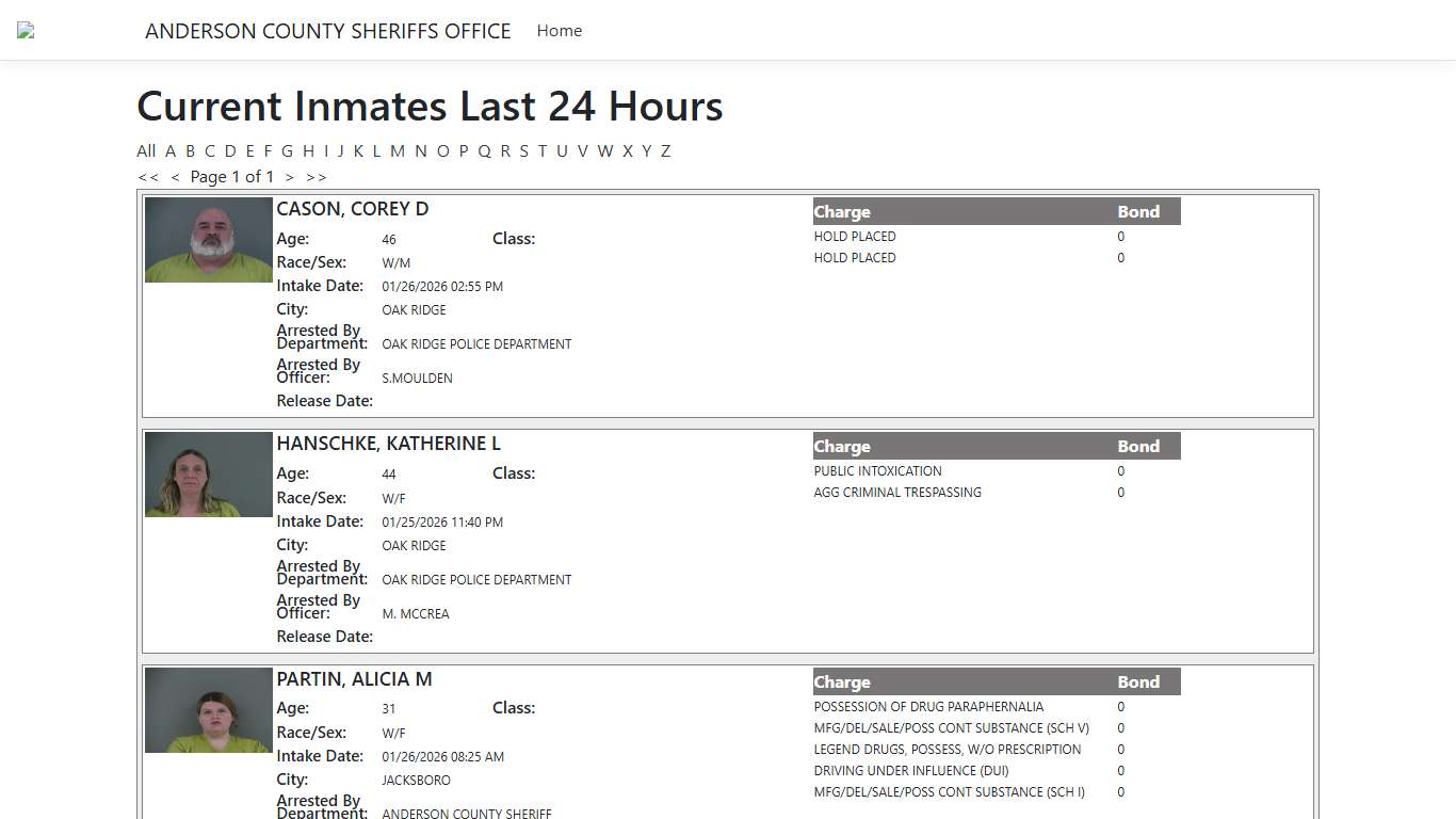 Inmates - ISOMS Portal